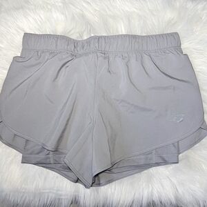 New Balance Women's Light Gray Athletic Running Shorts